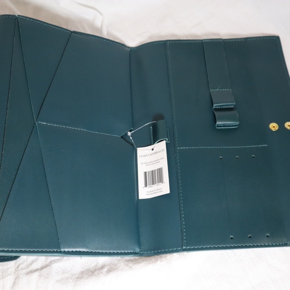 Glass Ladder & Co Marilyn Mini Organizer Clutch Forest Green NWT - Picture 3 of 6